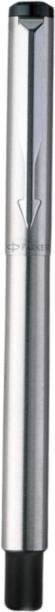 PARKER Vector Stainless Steel Fine Nib Chrome Trim Fountain Pen