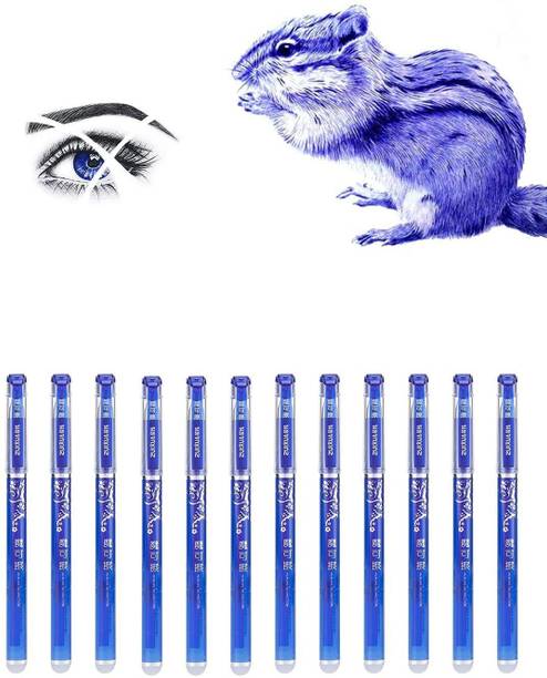 Like it 12pc Blue Eraserble Gel Pens with Ultra Fine 0.35mm Best for Smooth Writing Gel Pen