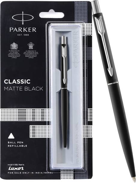 PARKER Classic Matte Black, Chrome Trim Ball Pen