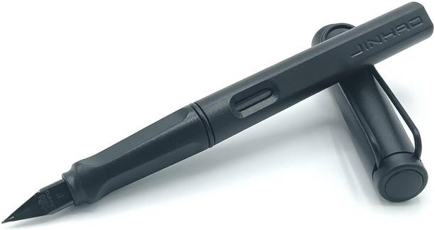 Digi World JINHAO 599 Matt Black Fine Nib Pen For Smooth Writing Ink Pen with Free Gift Box Fountain Pen