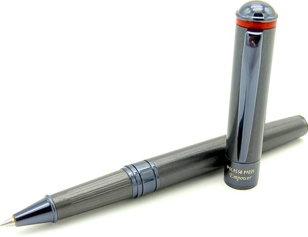 PGen Solid Metallic Empower Grey Unique Luxury Designer Metal Roller Ball Ball Pen