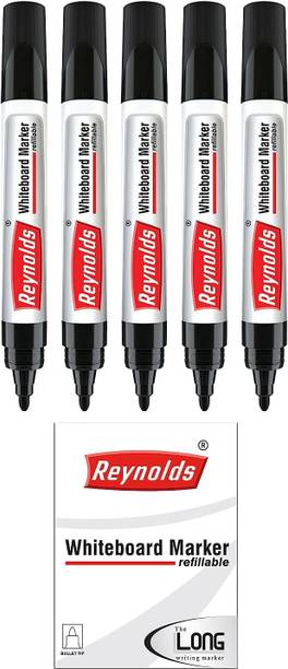 Reynolds HD WM Marker Ball Pen Pack of 5, Ink Color - Black