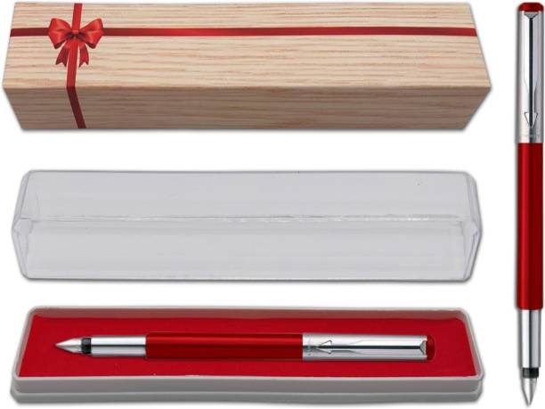 PARKER Vector Metallix Fountain Red Pen with Gift Box Pen Gift Set
