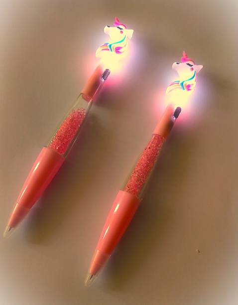 UGS Trending unicorn gel pen with light and crystals Roller Ball Pen