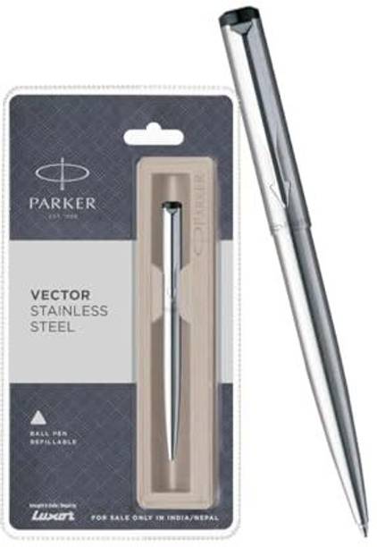PARKER Vector Stainless Steel, Chrome Trim Ball Pen