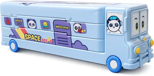 RAJAM STORES STANDARD SERIES MAGIC BUS Art Metal Pencil Box