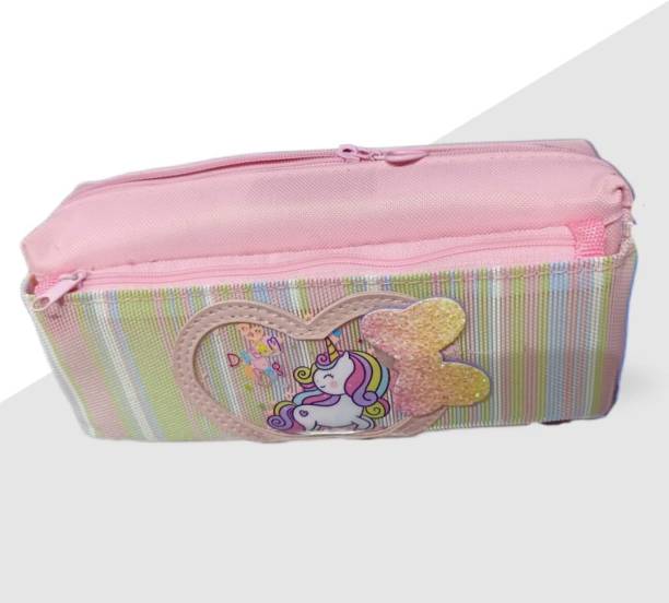 ARANKA Unicorn Multipurpose Soft Pencil Pouch for Kids Pencil Box Pouch for Girls &amp; Boys Art EVA Pencil Boxes