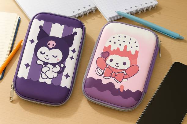 SketchDen VibeTwist Series Multicolor Character Combo / Mixed Themes Art EVA Pencil Boxes