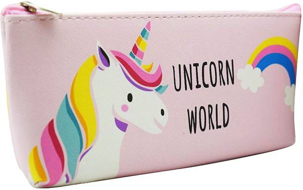 AMP Creations Unicorn Pencil Pouch Storage Bag Travel Pouch for Girls Unicorn Art Plastic Pencil Box