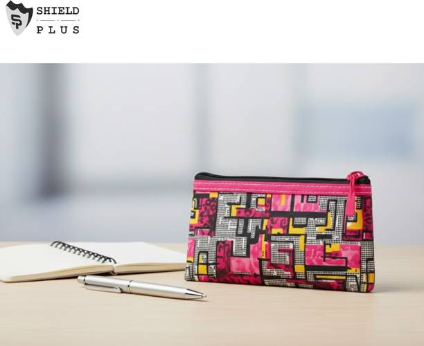 Uniqon Soft (DRK 8) Solid Color Zipper Closure Portable Pouch Art Canvas Pencil Box