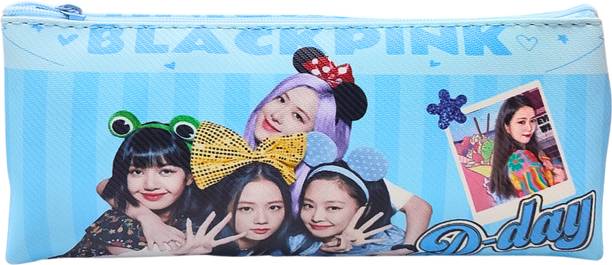 KUMARBROTHERSABSD Random Color and BTS Team Pencil Pouch Black Pink Team Pencil Case/Pencil Pouch Pencil case for Girls/Pencil case for Girls Big (L-21,W-5,H-9 CM) Art EVA Pencil Box