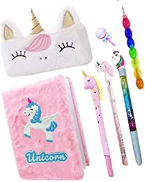 JOTKAPARKASH Unicorn Pencil Box Stationery Set for Girls School Set pencil pouch Unicorn Art Canvas Pencil Box