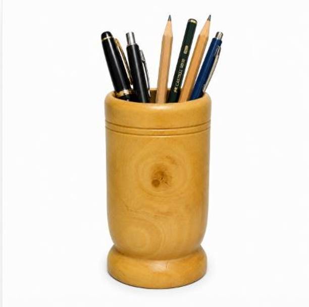 Chashvik Essentials OakEssence Wooden pen and pencil holder Art Wood Pencil Box