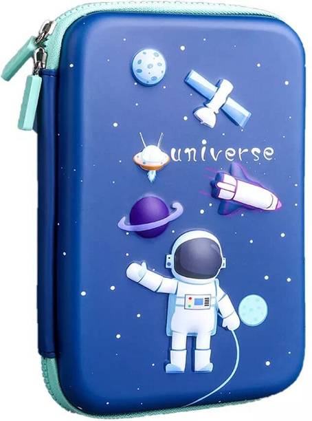 FUNVERSE 3D Eva Space Pencil Case For Kids - Pencil Pouch, New Kids Designer Pencil Pouch Space Art EVA Pencil Box