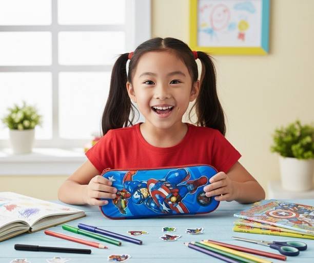 RADHARANI EBAZAAR EXPRESS 1 Avengers Cartoon Art EVA Pencil Box