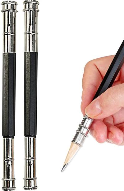 DEZIINE 2PCS Adjustable Pencil Lengthener Tool Coupling Device for School Office Sketch Pencil Grip