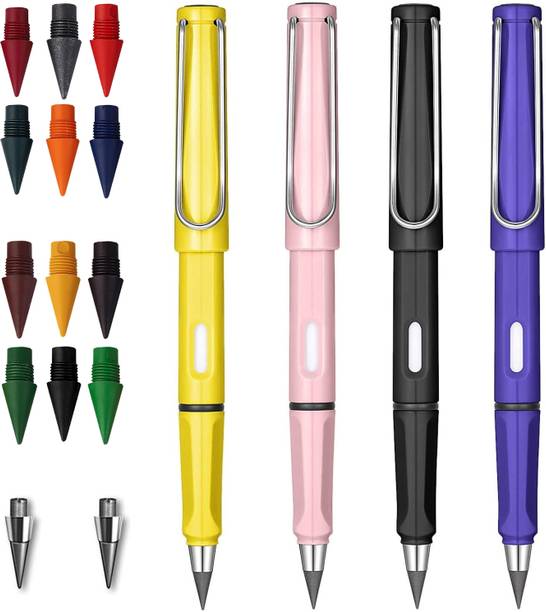 Hofason 4pc penci pen pencils endless pencil cute kids pencil metal fancy pencil Pencil