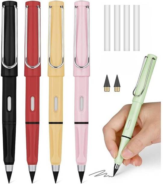 Eclet 4 Everlasting Pencil Infinite Pencil, Pencil with Eraser, Inkless Magic Pencil