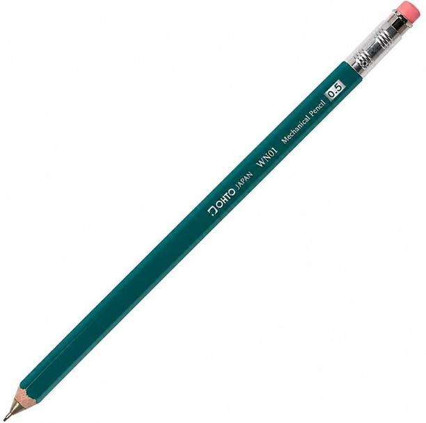 OHTO OHTO WN01 Wooden Mechanical Pencil 0.5mm Green | Refillable Built-in Eraser Mechanical Pencil