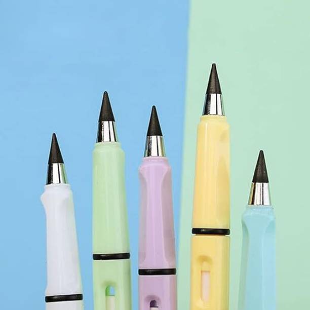 Eclet Inkless Eternal Pencils (Pack of 6) – Everlasting Pencil with Replaceable Head Pencil
