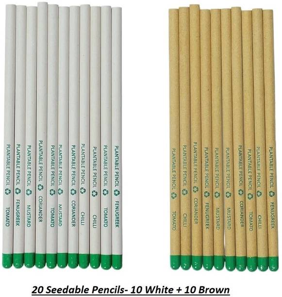 Bamboo Haat Plantable Recycled Paper Pencils with Seed For Kids | Return & Corporate Gift Pencil