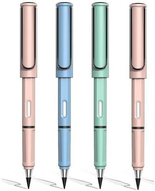Eclet (Pack of 4) Never Ending Inkless Pencils, Everlasting Pencil with Graphite Pencil