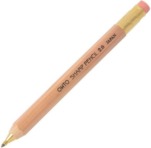 OHTO Mechanical Pencil Wood Sharp with Eraser 2.0mm lead ROUND Shaped Color Pencils