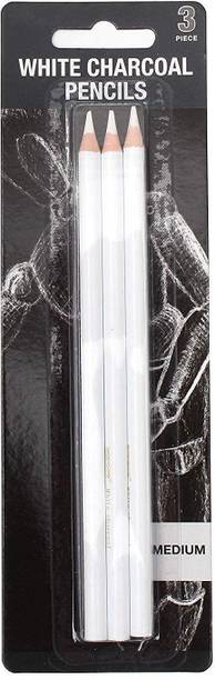 Brightlance White Charcoal Pencil White Shaped Color Pencils
