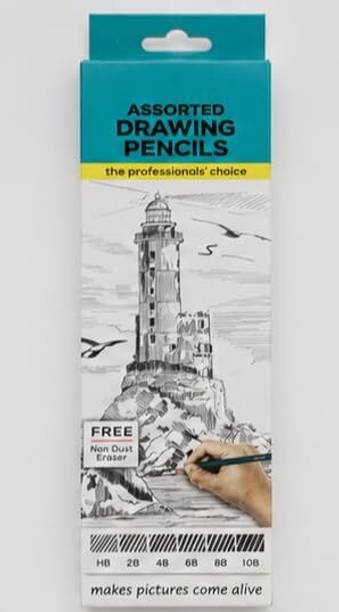 FASMART Drawing Pencil Set, 6 Grades Pencil