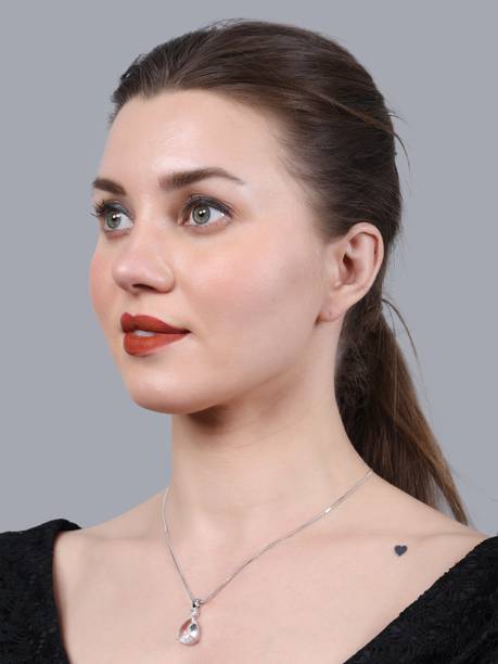 Anamya Collections Silver Alloy Pendant Set
