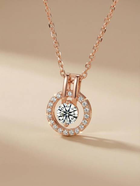 Stunning Statement Rose Gold Fashionable Jewelry for Women Pendant Necklace for Girls Starry Pendant with Chain Gold-plated Crystal Stainless Steel Pendant