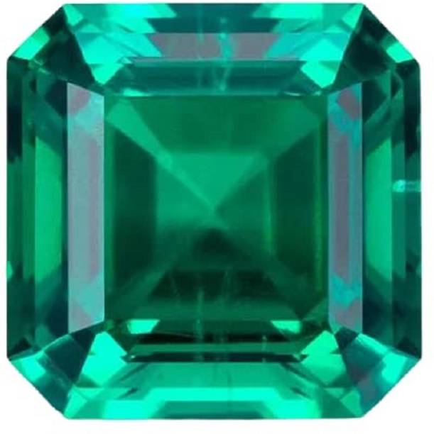 Akshita gems 7.25 Ratti Natural Panna/Emerald Certified Colombian Emerald Stone