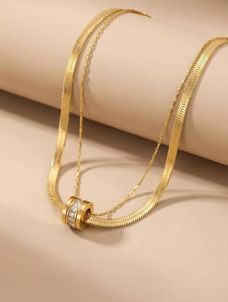 Cute Gold Multistrand Pendant For Women & Girls Gold-plated Stainless Steel Pendant