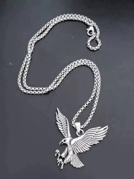 Armoise Eagle pendant for Men & Women, Biker/Partywear/Dailywear Locket Sterling Silver Stainless Steel Locket Set