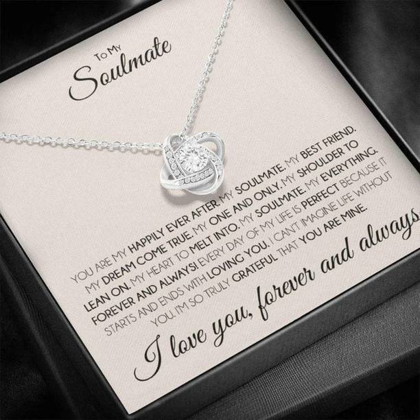 Rakva Gift Wife , Wife From Husband, Her Bride Future Wife Girlfriend Rhodium Sterling Silver Pendant Set