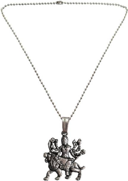 INFINITY INFINITY Durga Maa metal Brass Pendant with Ball chain For Unisex Brass Brass Pendant