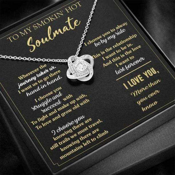 Rakva Gift Anniversary Girlfriend, Romantic, Girlfriend, Future Wife, Smoking Wife Rhodium Sterling Silver Pendant Set