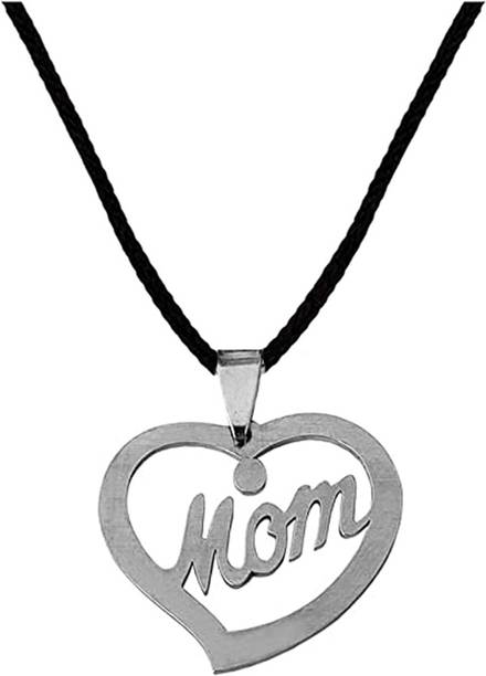 AFH Mothers Day Gift For Mom Special Heart Silver Stainless Steel Pendant Stainless Steel Pendant