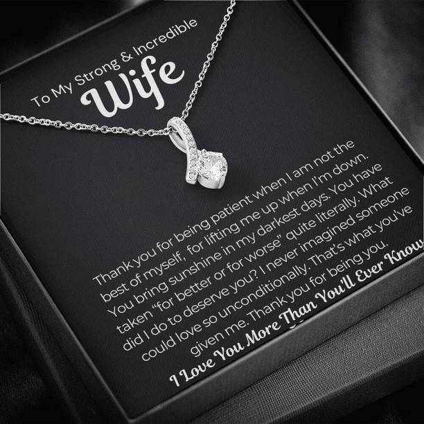 FABUNORA Lovely Gift For Wife 2024 - Pure Silver Necklace Gift Set Silver Cubic Zirconia Sterling Silver
