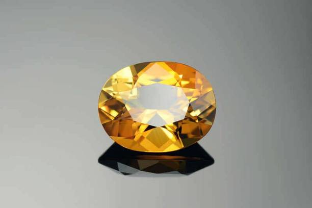 Gopalgems 7.25 Ratti 6.00 Carat Cultured Yellow Sapphire Gemstone Certified Pukhraj स्टोन नीलम रिंग