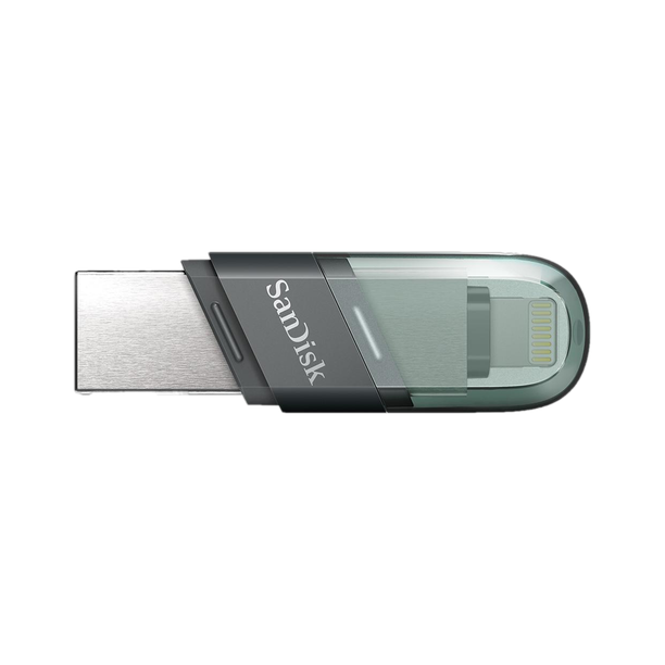 SanDisk iXpand Flash Drive Flip 128 GB OTG Drive Compatible with Desktop Computer, Laptop, Mobile, Television Lightning, USB 3.1 Metal Case