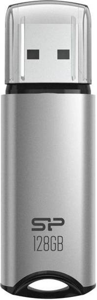 Silicon Power S5128GBUF3M02V1SAD 128 GB Pen Drive Compatible with Desktop Computer, Laptop USB 3.2 Metal, Plastic Case