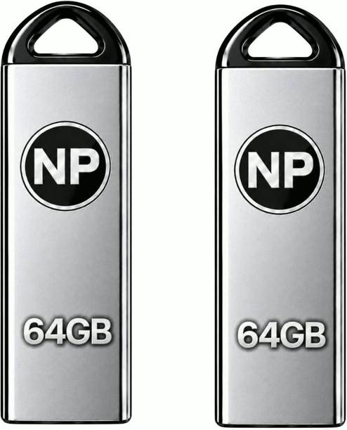 NP 64GB+64GB PenDrive Super Quality COMBO Pack 64 GB OTG Drive Compatible with Audio Player, Desktop Computer, Gaming Console, Laptop, Mobile, Netbook, Tablet, Television USB 2.0 Metal Case