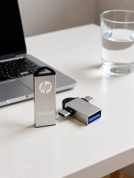 HP V221 512 GB Pen Drive Compatible with Audio Player, Desktop Computer, Gaming Console, Laptop, Mobile, Netbook, Tablet, Television USB 3.0 Metal Case