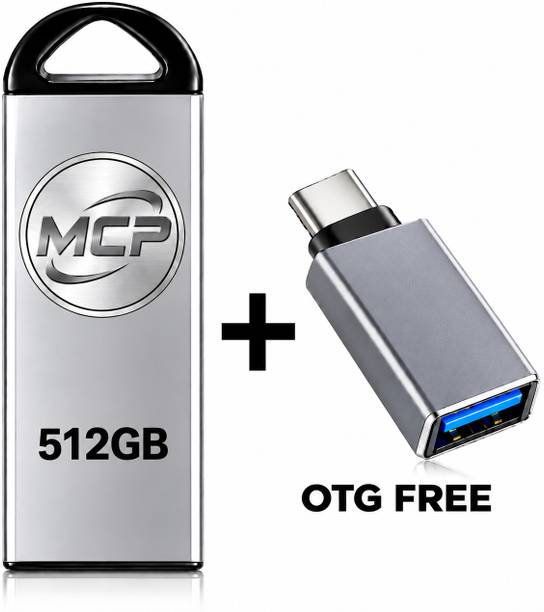 MCP M220C 512 GB Pen Drive Compatible with Audio Player, Desktop Computer, Gaming Console, Laptop, Mobile, Netbook, Tablet, Television USB 3.0, USB 2.0 Metal Case