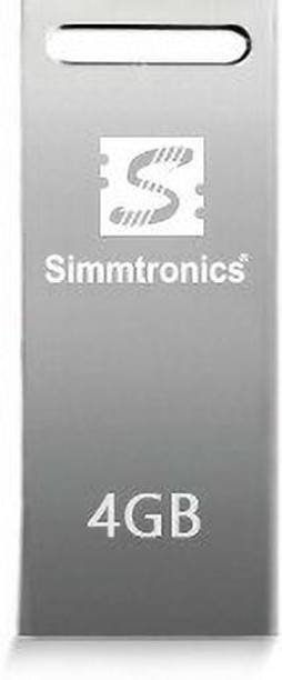 Simmtronics USB Flash Drive with Metal Body, 5 Years Warranty 4 GB Pen Drive Compatible with Laptop, Desktop Computer USB 2.0 Metal Case