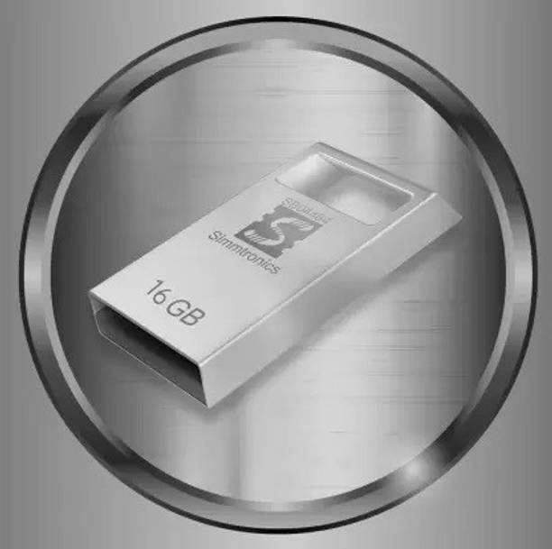 wnd Simmteronics16 GB Pen Drive Flash 16 GB Pen Drive Compatible with Laptop, Desktop Computer, Audio Player, Laptop USB 2.0 Metal Case