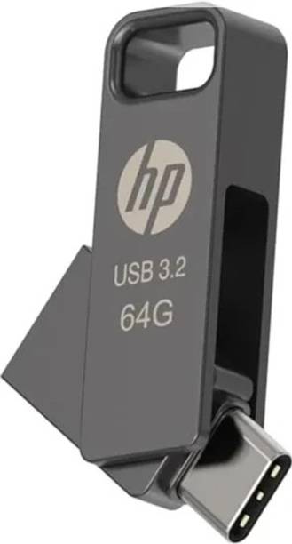 HP x206C USB 3.2 TYPE C 64 GB Pen Drive Compatible with Laptop, Mobile USB 3.2 Metal Case