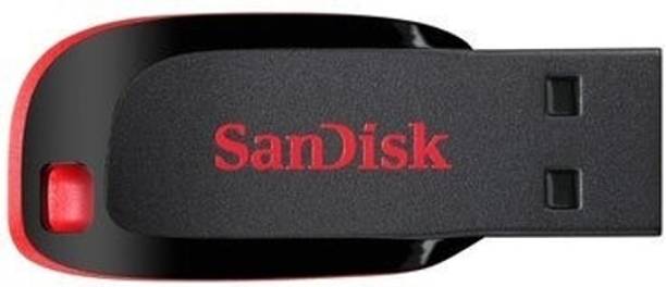 SanDisk Cruzer Blade 64 GB Pen Drive Compatible with Desktop Computer, Tablet USB 2.0 Plastic Case