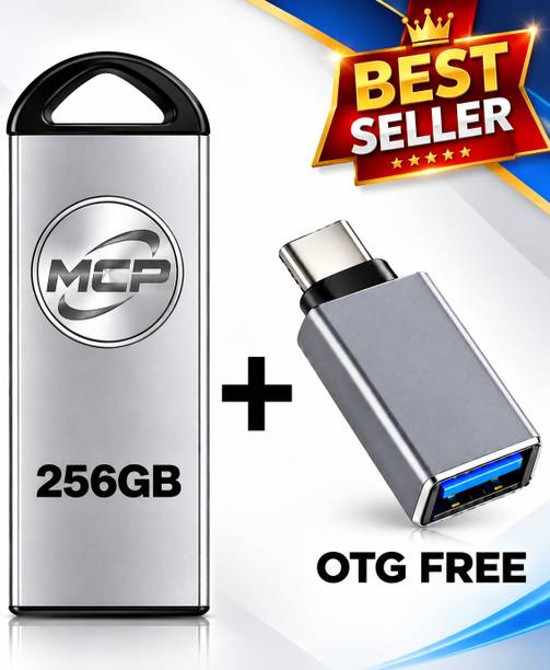 MCP M256G TYEP C 256 GB Pen Drive Compatible with Audio Player, Desktop Computer, Gaming Console, Laptop, Mobile, Netbook, Tablet, Television USB 3.0, USB 2.0 Metal Case